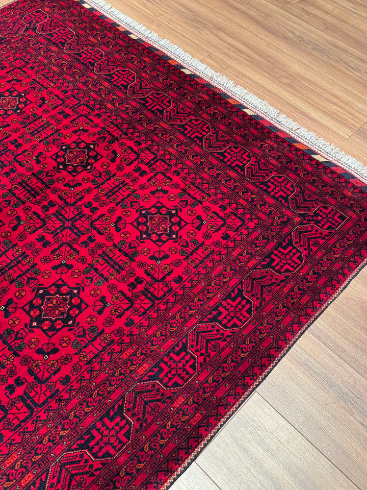 Afgan Halısı Bilcik Orijinal El Dokuması Kök Boya Yün 152x199 3.02 Metrekare - 5x7 ft