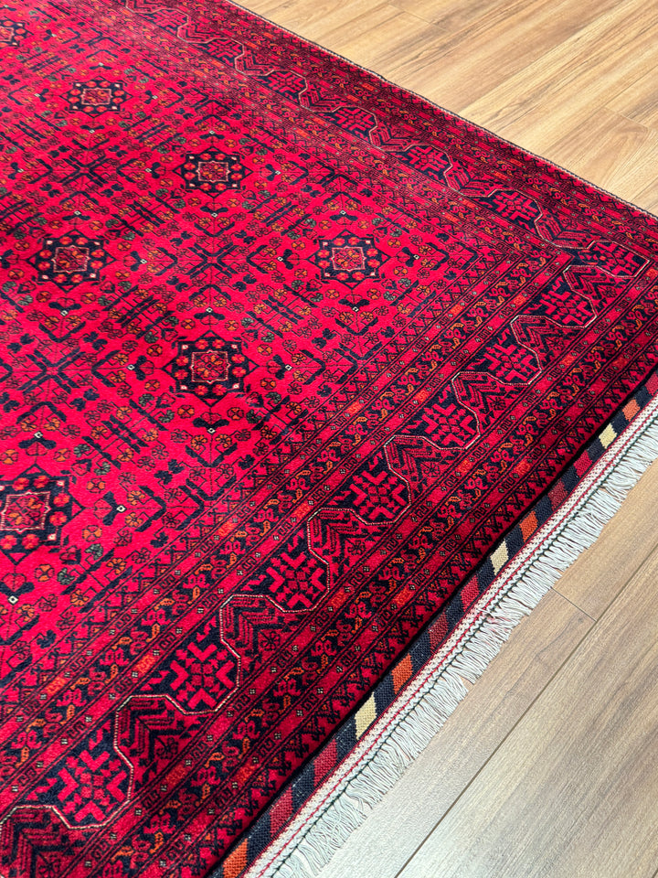 Afgan Halısı Bilcik Orijinal El Dokuması Kök Boya Yün 152x199 3.02 Metrekare - 5x7 ft