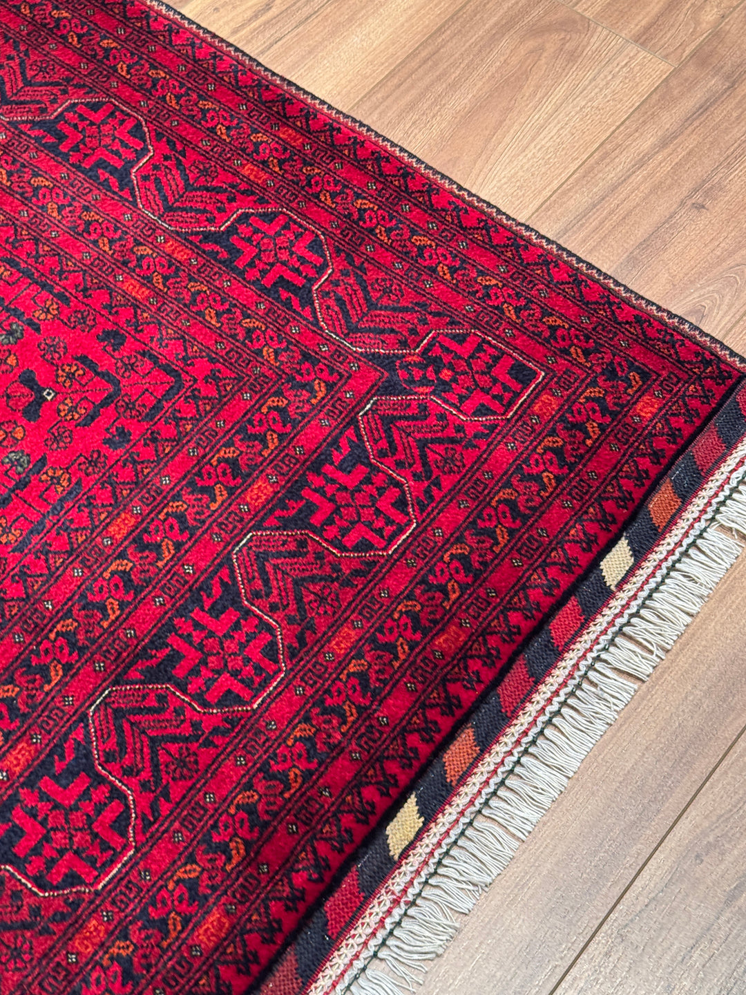 Afgan Halısı Bilcik Orijinal El Dokuması Kök Boya Yün 152x199 3.02 Metrekare - 5x7 ft
