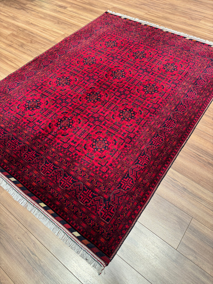 Afgan Halısı Bilcik Orijinal El Dokuması Kök Boya Yün 152x199 3.02 Metrekare - 5x7 ft