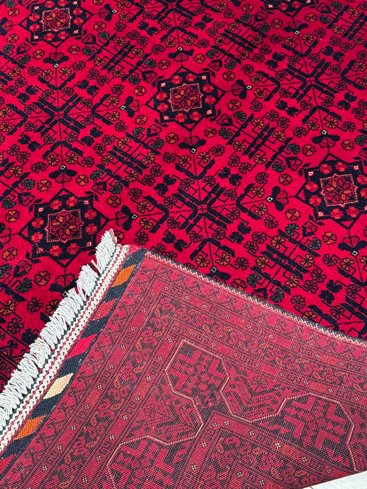 Afgan Halısı Bilcik Orijinal El Dokuması Kök Boya Yün 152x199 3.02 Metrekare - 5x7 ft