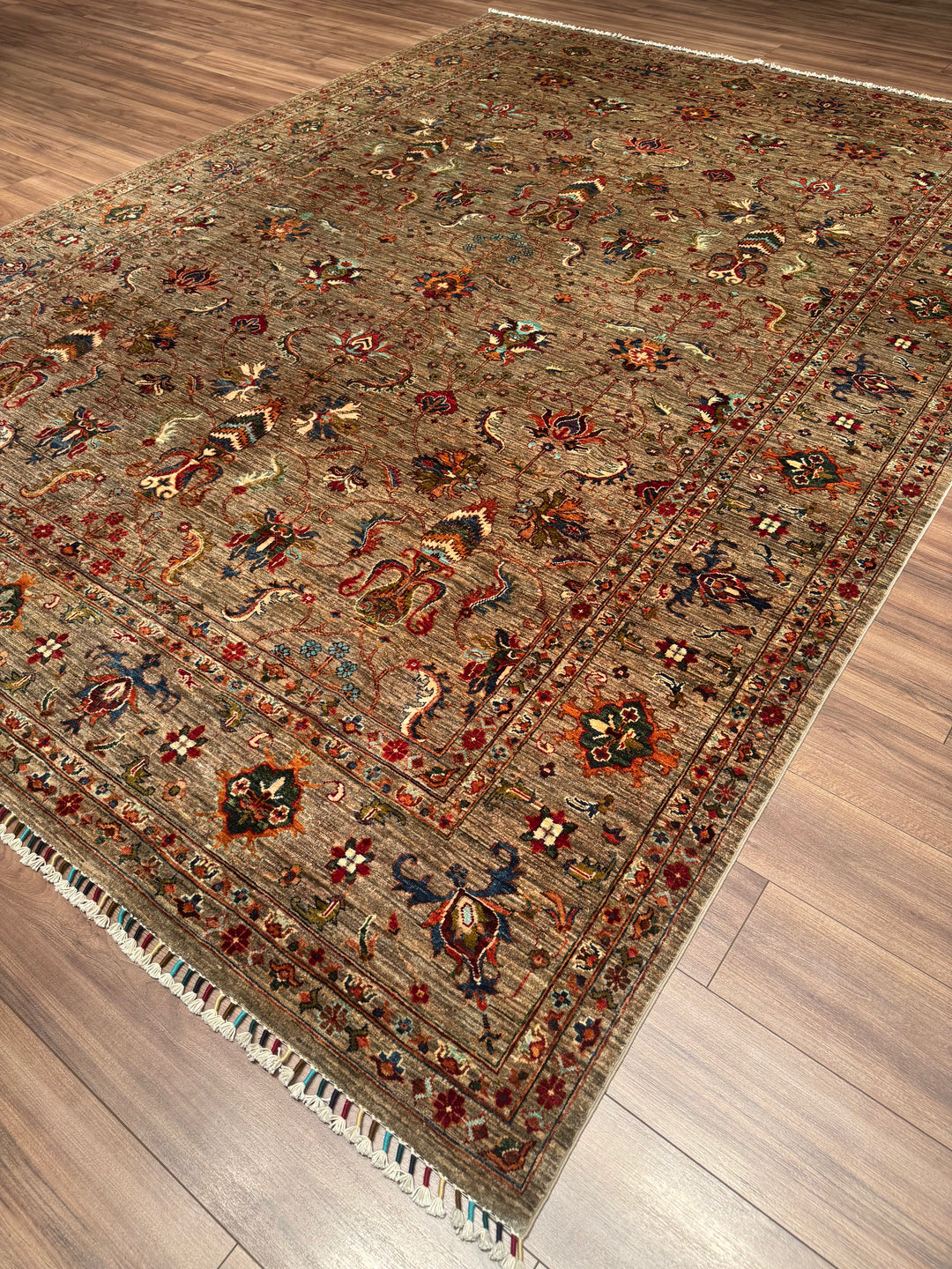 Sultani One Thousand and One Nights Original Handwoven Earth Dye Wool Rug 273x373 cm (10.18 square meters) - 9x12 ft 