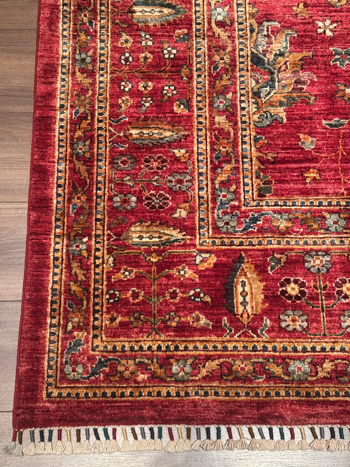 Sultani One Thousand and One Nights Original Handwoven Red Root Dye Wool Rug 273x356 cm (9.72 square meters) - 9x12 ft 