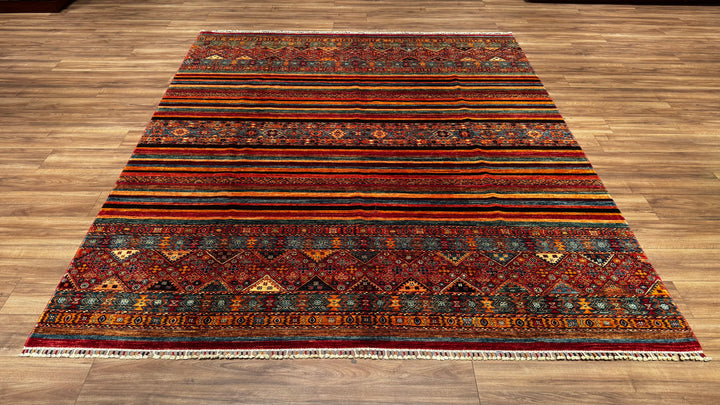 Khorjin Original Hand Woven Multi Root Dyed Wool Carpet 254x296 7.52 Square Meters - 7x10 ft 