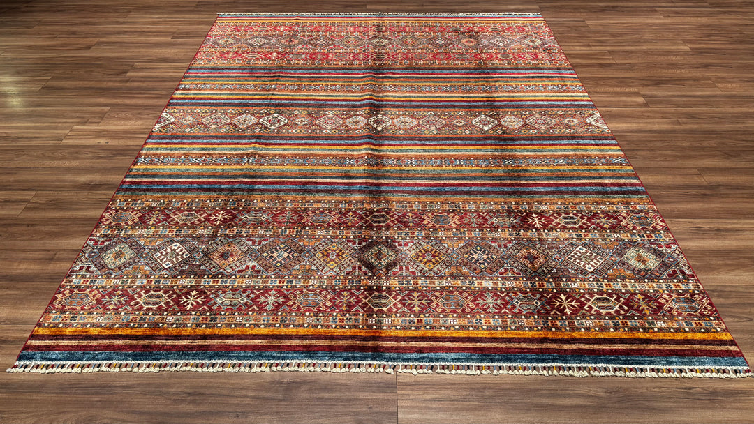 Khorjin Original Hand Woven Multi Root Dyed Wool Carpet 249x310 7.72 Square Meters - 7x10 ft 