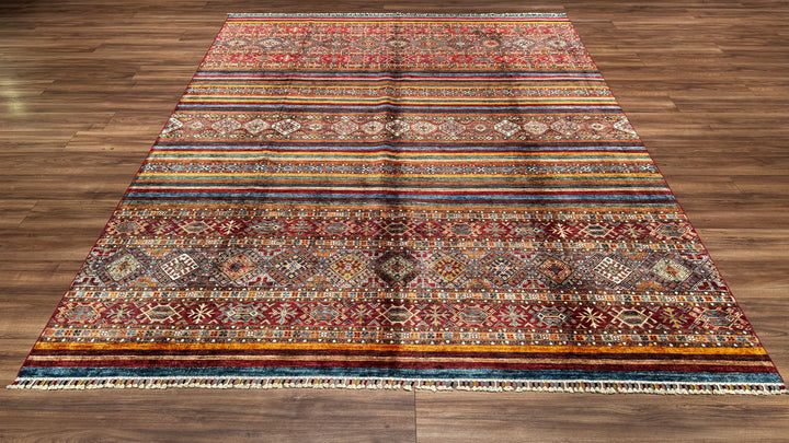 Khorjin Original Hand Woven Multi Root Dyed Wool Carpet 249x310 7.72 Square Meters - 7x10 ft 