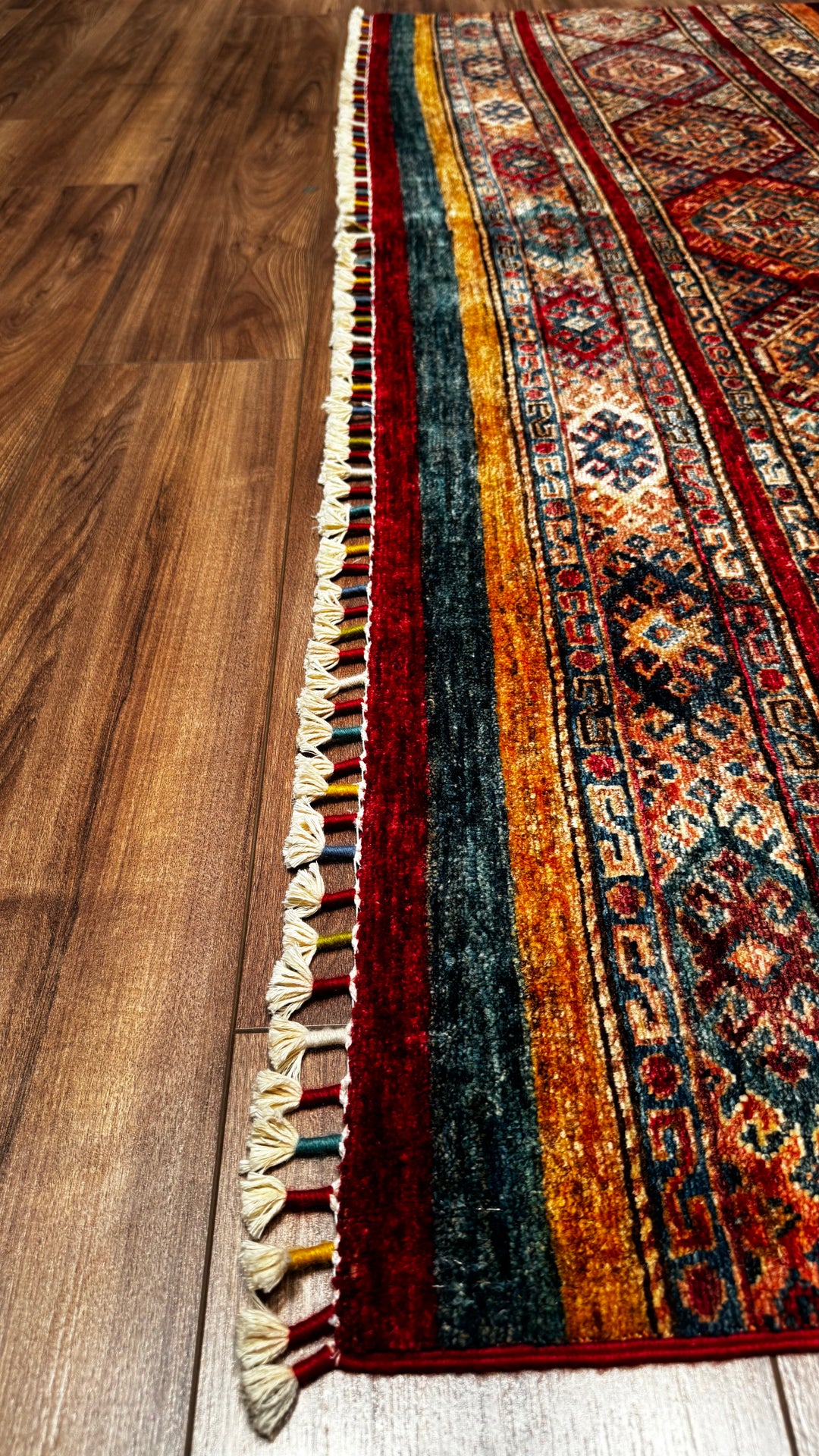 Khorjin Original Hand Woven Multi Root Dyed Wool Carpet 208x302 6.28 Square Meters - 7x10 ft 