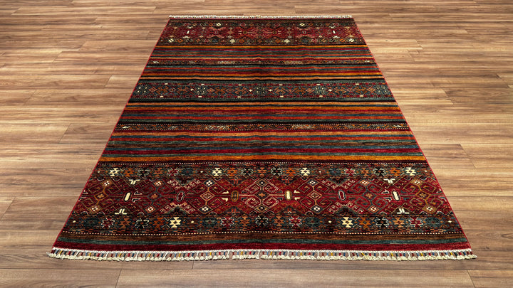 Khorjin Original Hand Woven Multi Root Dyed Wool Carpet 174x249 4.33 Square Meters - 6x9 ft 