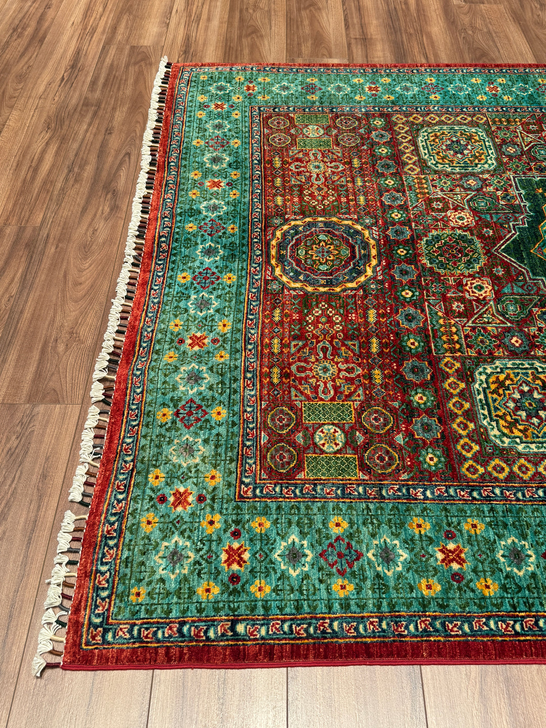 Memlük Orijinal El Dokuması Multi Kök Boya Yün Halı 172x223 3.84 Metrekare - 5x8 ft