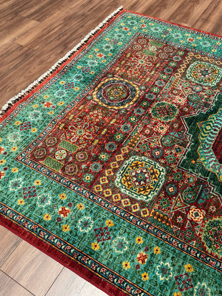 Memlük Orijinal El Dokuması Multi Kök Boya Yün Halı 172x223 3.84 Metrekare - 5x8 ft