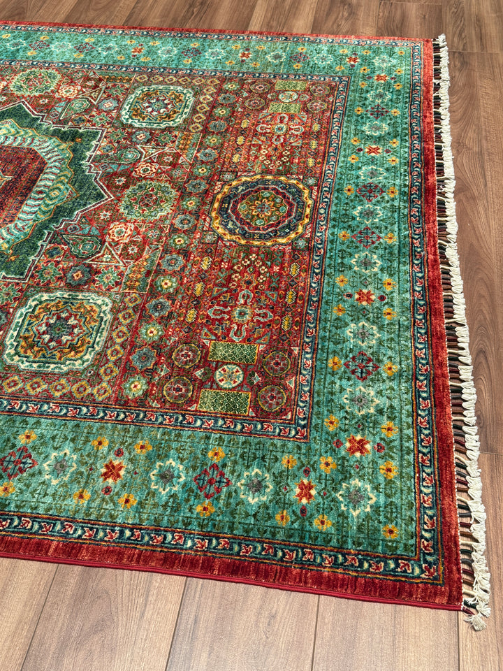 Memlük Orijinal El Dokuması Multi Kök Boya Yün Halı 172x223 3.84 Metrekare - 5x8 ft