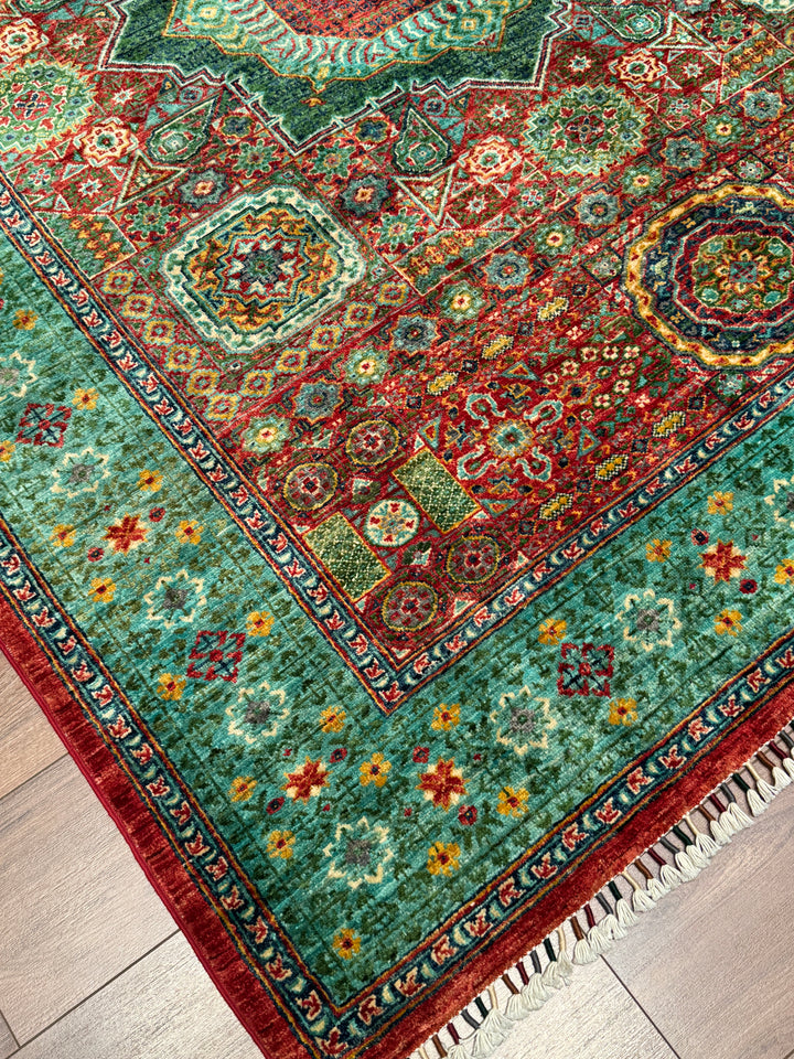 Memlük Orijinal El Dokuması Multi Kök Boya Yün Halı 172x223 3.84 Metrekare - 5x8 ft