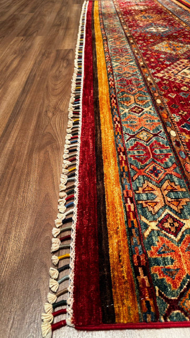 Khorjin Original Hand Woven Multi Root Dyed Wool Carpet 276x360 9.94 Square Meters - 9x12 ft 