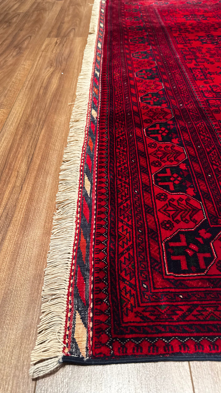 Afghan Carpet Bilcik Original Hand Woven Root Dye Wool 200x293 5.86 Square Meters - 7x10 ft