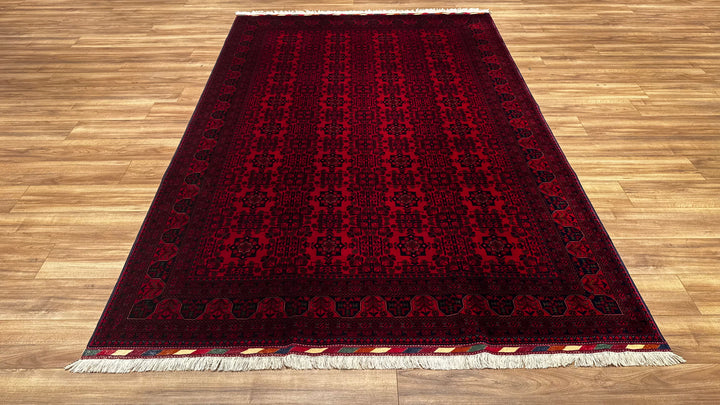 Afghan Carpet Bilcik Original Hand Woven Root Dye Wool 194x297 5.76 Square Meters - 7x10 ft 