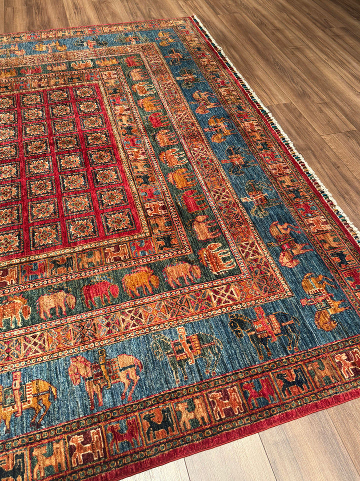 Pazyryk Original Handwoven Multi-Dye Wool Rug 245x297 cm (7.28 square meters) - 8x10 ft 