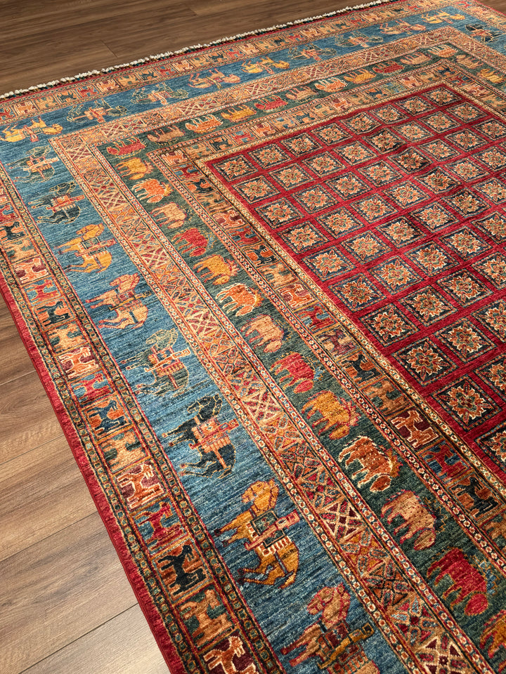 Pazyryk Original Handwoven Multi-Dye Wool Rug 245x297 cm (7.28 square meters) - 8x10 ft 
