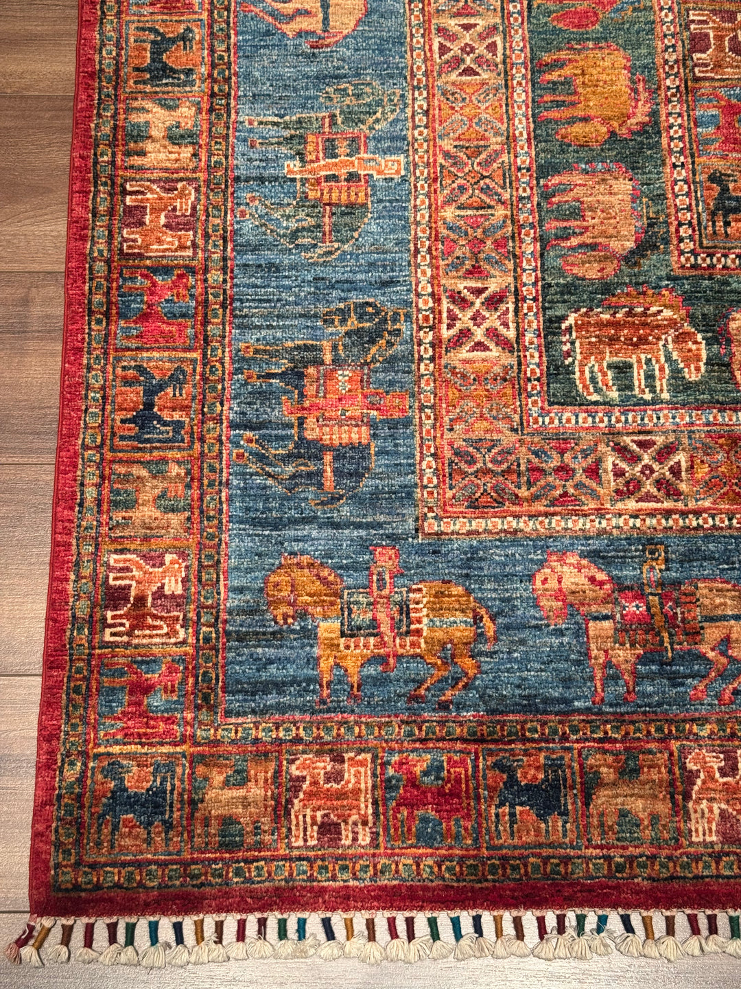 Pazyryk Original Handwoven Multi-Dye Wool Rug 245x297 cm (7.28 square meters) - 8x10 ft 