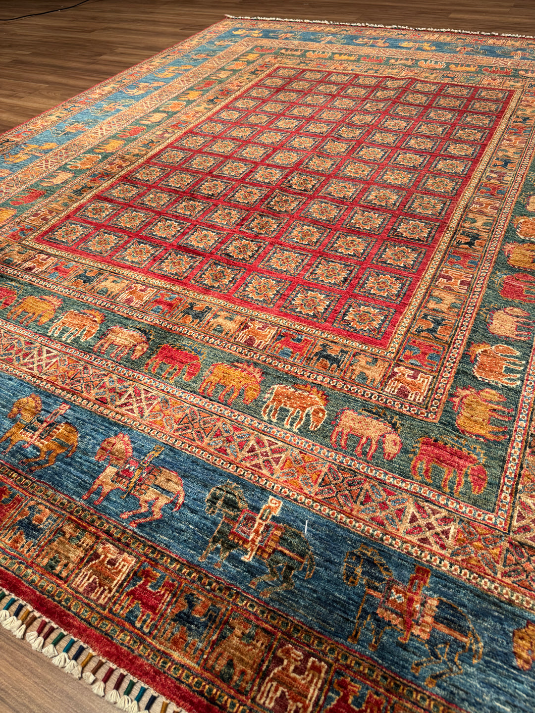 Pazyryk Original Handwoven Multi-Dye Wool Rug 245x297 cm (7.28 square meters) - 8x10 ft 