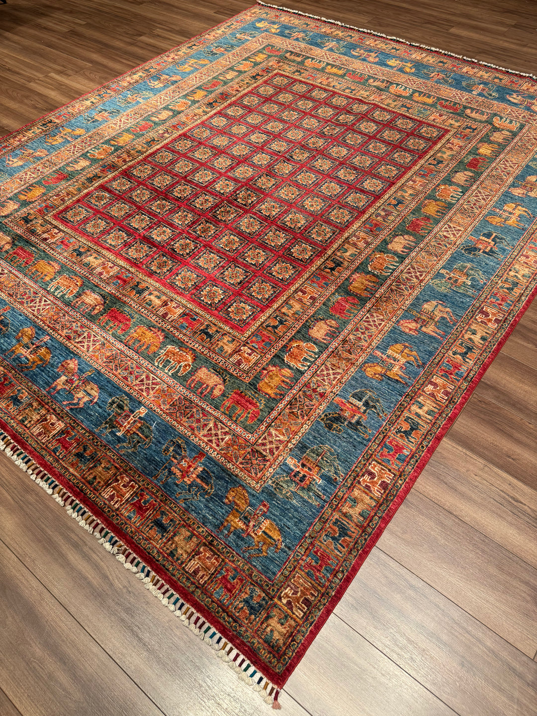 Pazyryk Original Handwoven Multi-Dye Wool Rug 245x297 cm (7.28 square meters) - 8x10 ft 