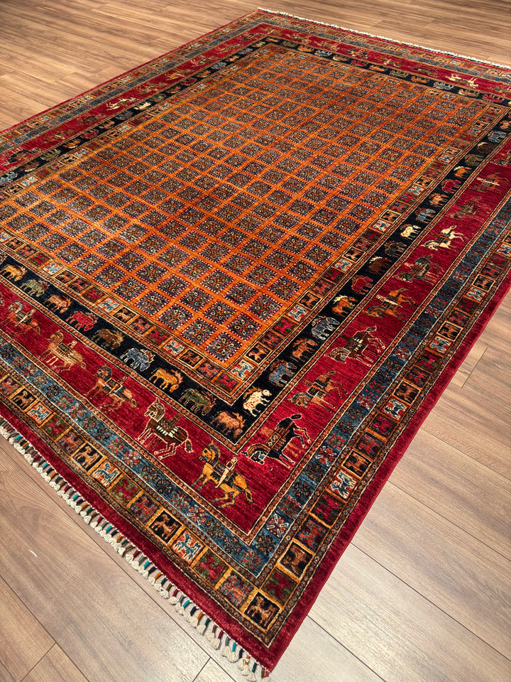 Pazyryk Original Handwoven Multi-Dye Wool Rug 249x306 cm (7.62 square meters) - 8x10 ft 
