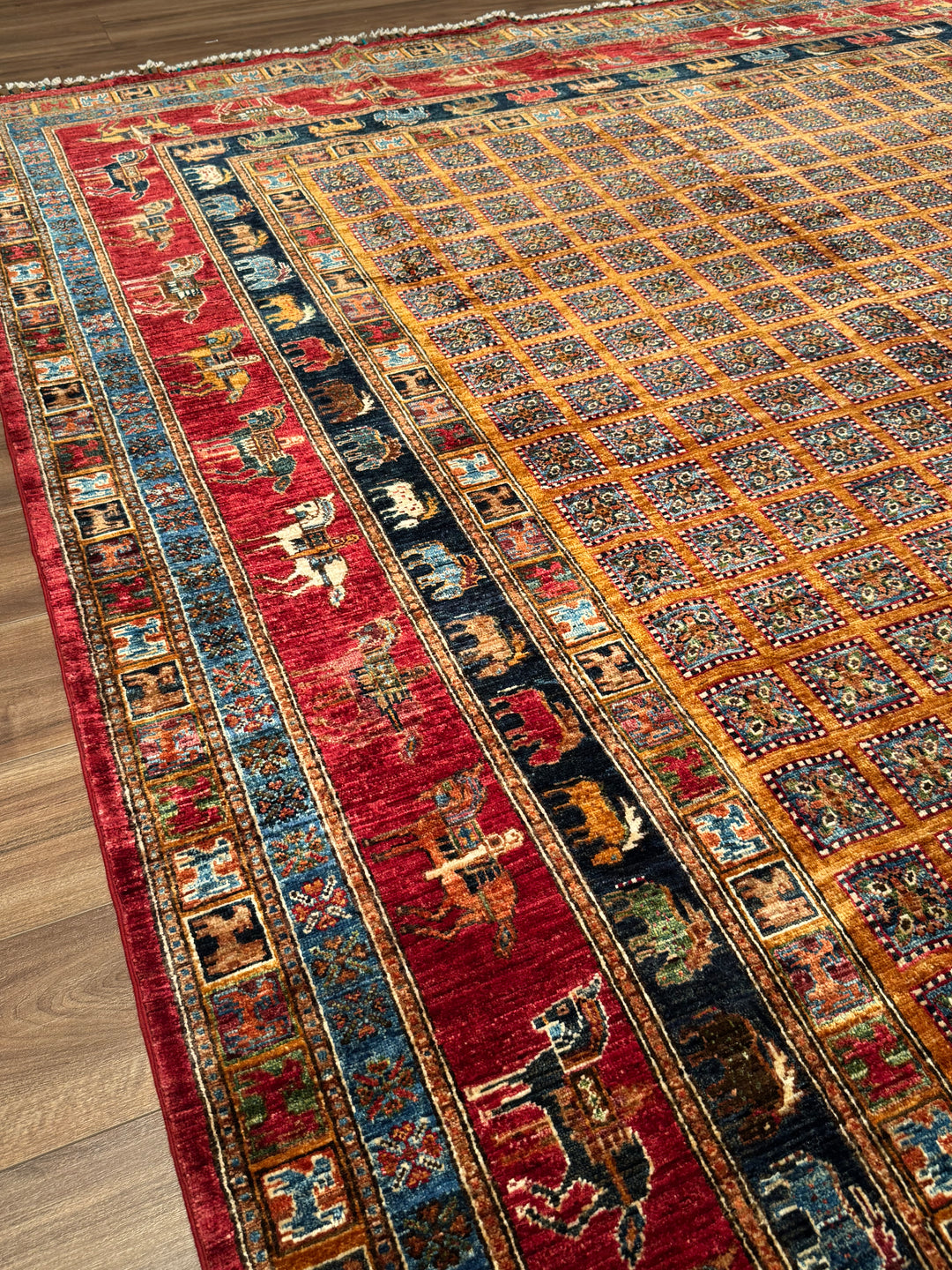 Pazyryk Original Handwoven Multi-Dye Wool Rug 249x306 cm (7.62 square meters) - 8x10 ft 