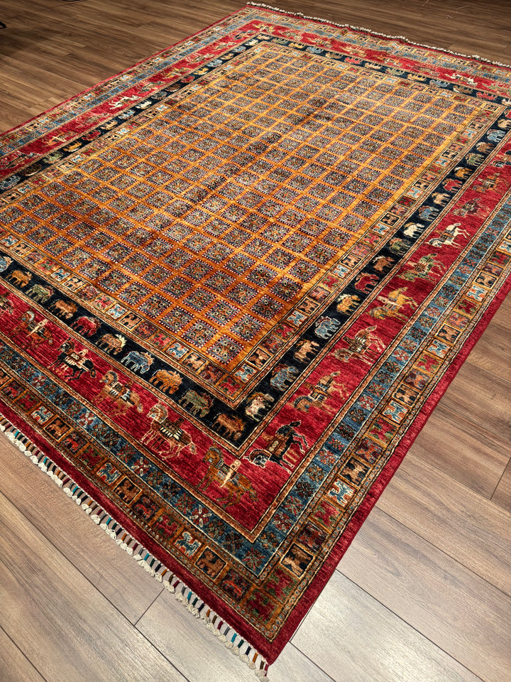 Pazyryk Original Handwoven Multi-Dye Wool Rug 249x306 cm (7.62 square meters) - 8x10 ft 