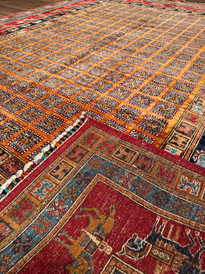 Pazyryk Original Handwoven Multi-Dye Wool Rug 249x306 cm (7.62 square meters) - 8x10 ft 