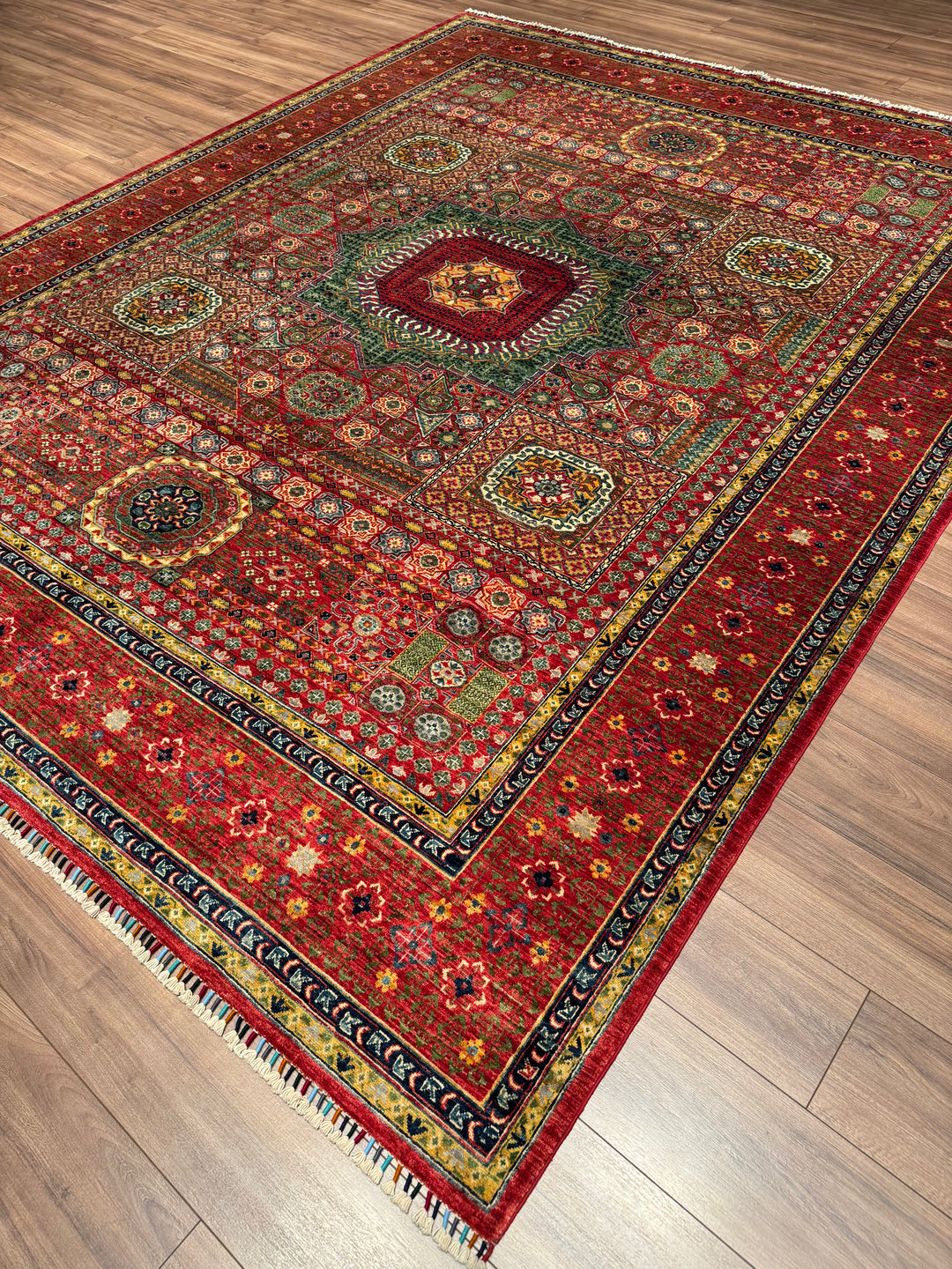 Mamluk Original Handwoven Red Root Dye Wool Rug 268x336 cm (9 square meters) - 8x11 ft 