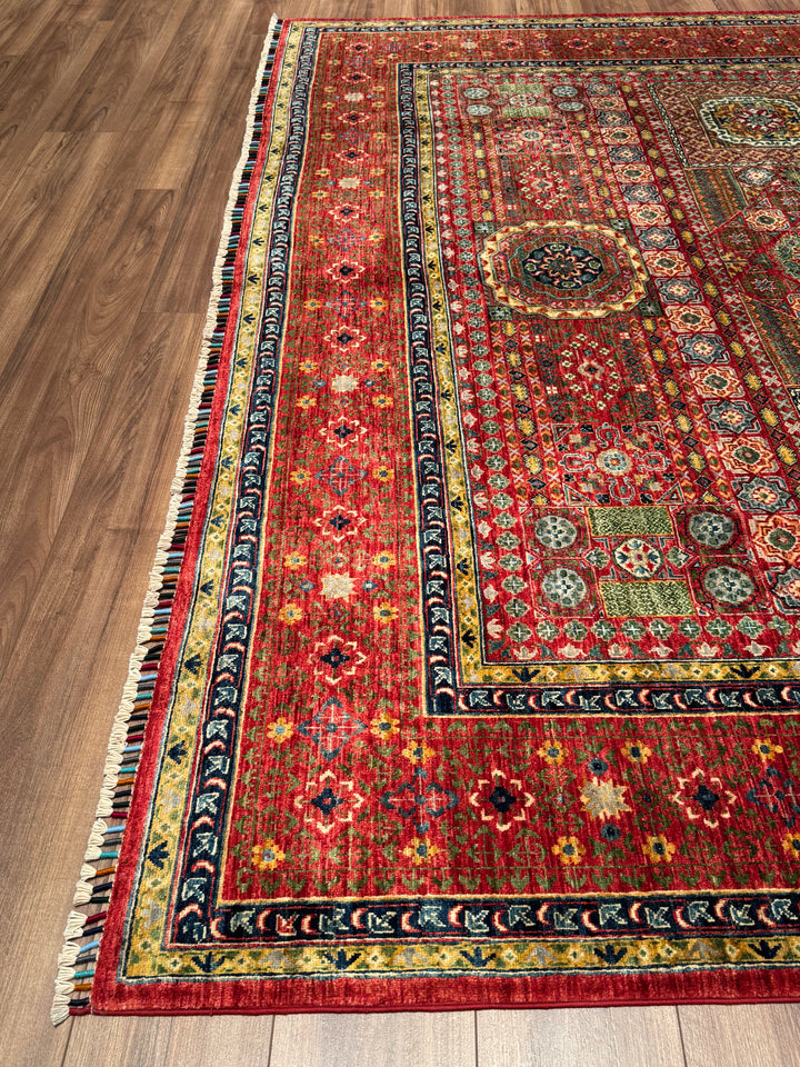 Mamluk Original Handwoven Red Root Dye Wool Rug 268x336 cm (9 square meters) - 8x11 ft 