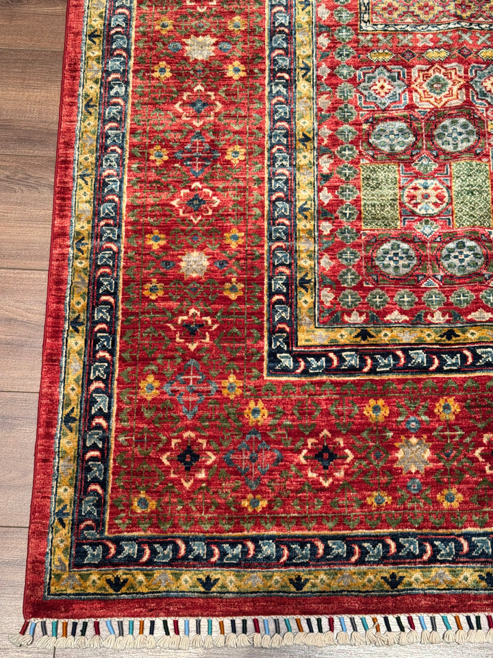 Mamluk Original Handwoven Red Root Dye Wool Rug 268x336 cm (9 square meters) - 8x11 ft 