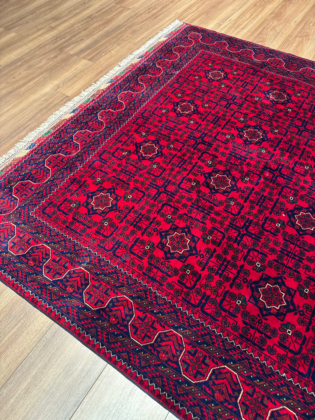Afgan Halısı Bilcik Orijinal El Dokuması Kök Boya Yün 171x242 4.14 Metrekare - 6x8 ft