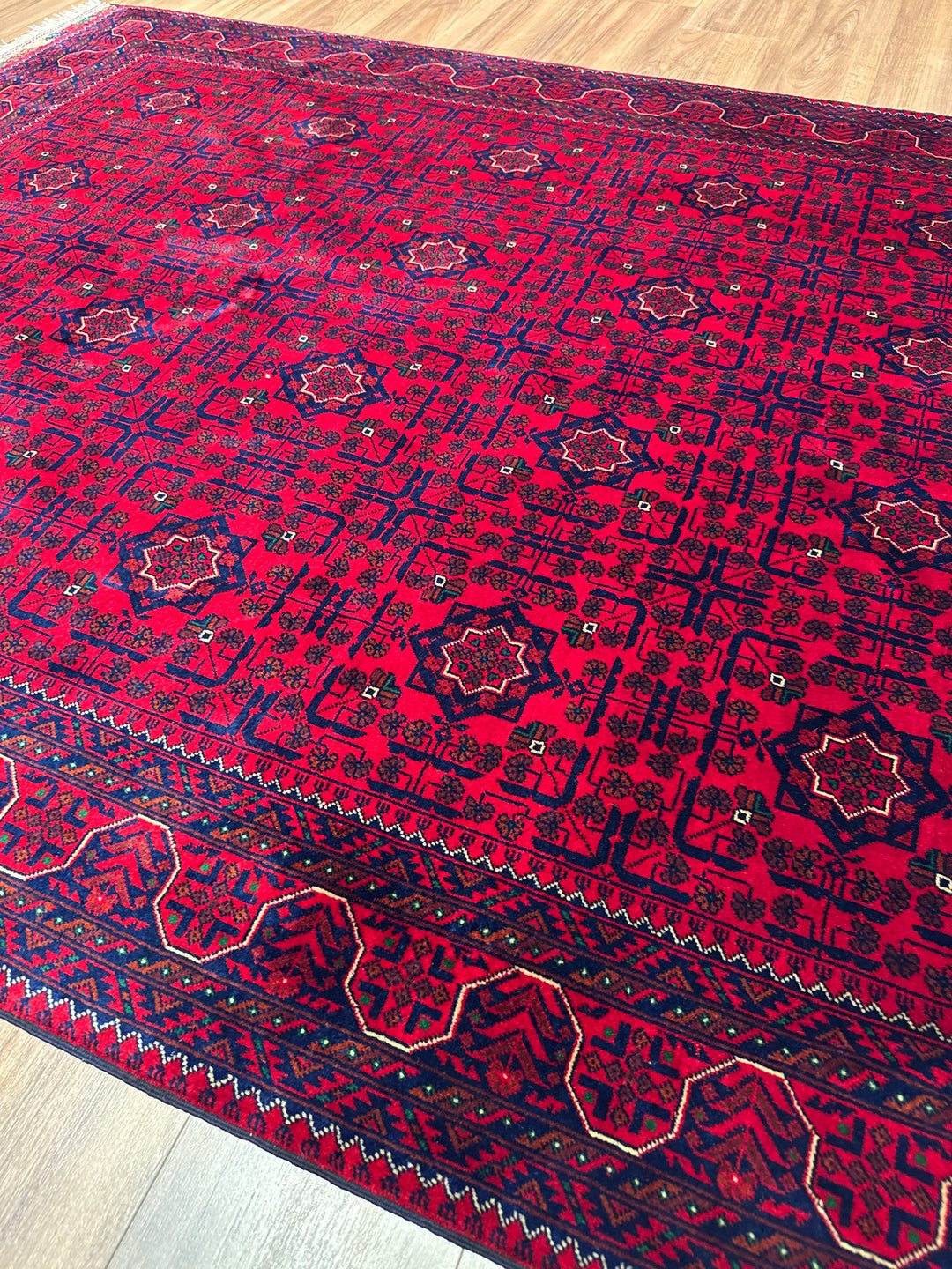 Afgan Halısı Bilcik Orijinal El Dokuması Kök Boya Yün 171x242 4.14 Metrekare - 6x8 ft