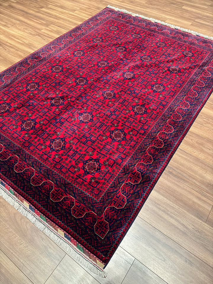 Afgan Halısı Bilcik Orijinal El Dokuması Kök Boya Yün 171x242 4.14 Metrekare - 6x8 ft