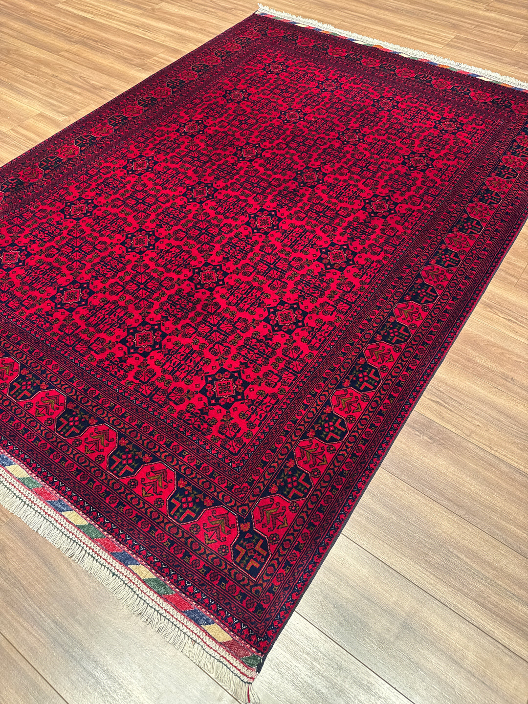Afgan Halısı Bilcik Orijinal El Dokuması Kök Boya Yün 174x242 4.21 Metrekare - 6x8 ft