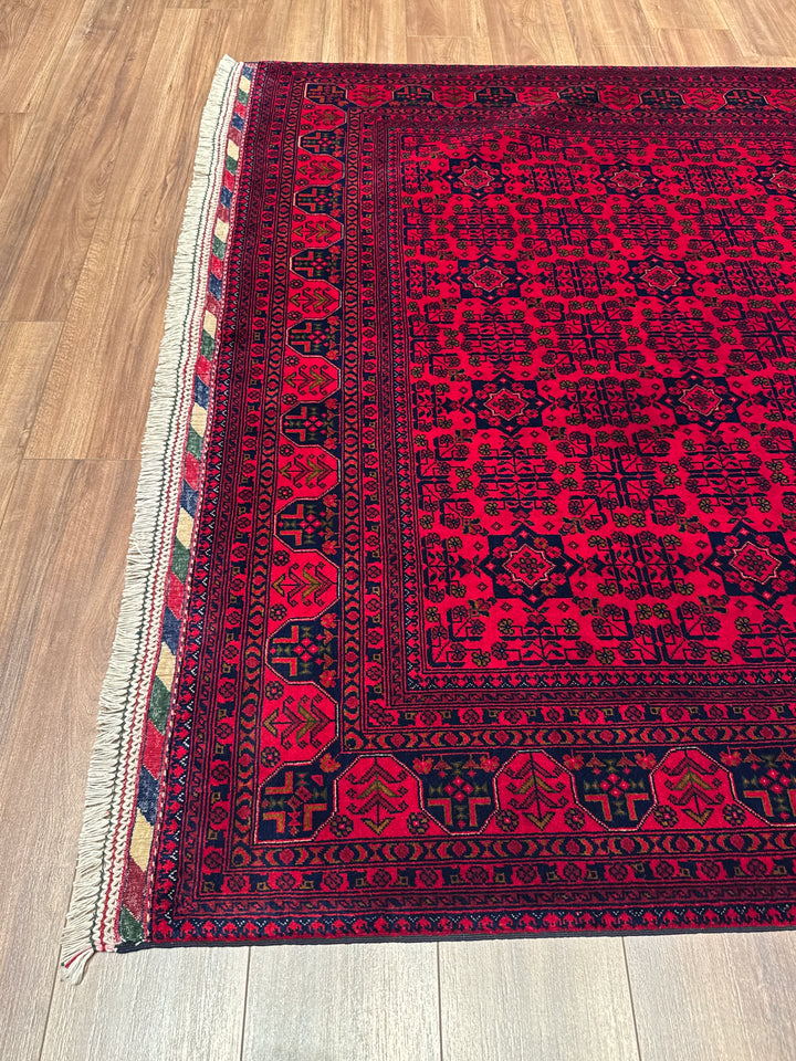 Afgan Halısı Bilcik Orijinal El Dokuması Kök Boya Yün 174x242 4.21 Metrekare - 6x8 ft
