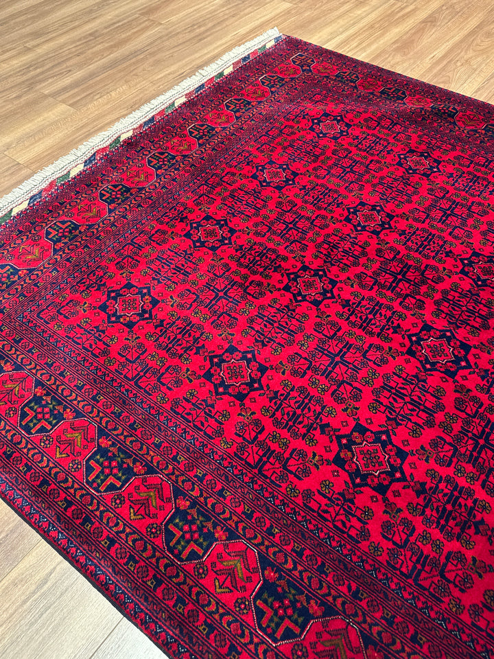 Afgan Halısı Bilcik Orijinal El Dokuması Kök Boya Yün 174x242 4.21 Metrekare - 6x8 ft