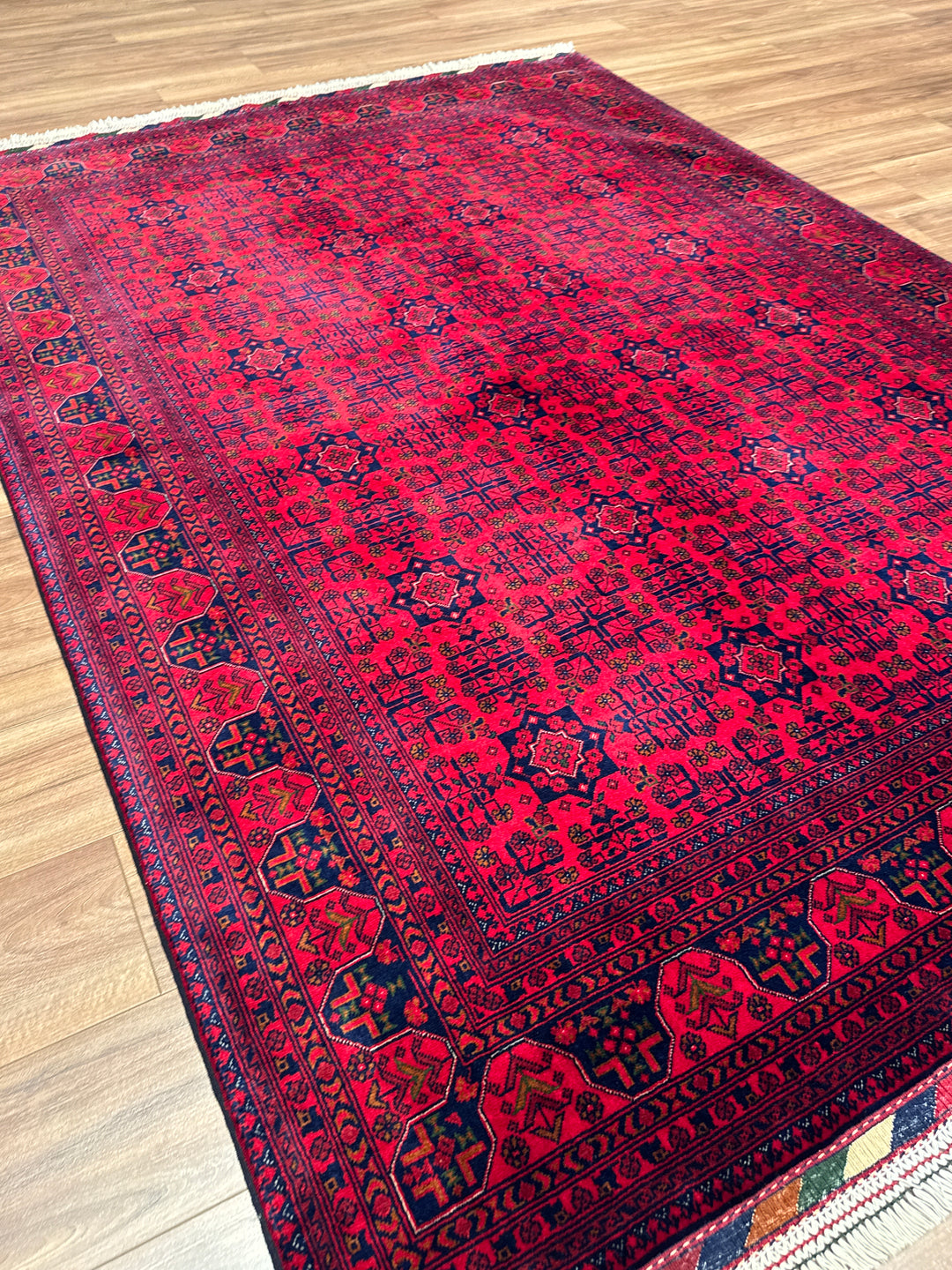 Afgan Halısı Bilcik Orijinal El Dokuması Kök Boya Yün 174x242 4.21 Metrekare - 6x8 ft