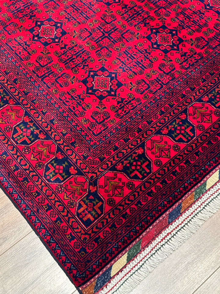 Afgan Halısı Bilcik Orijinal El Dokuması Kök Boya Yün 174x242 4.21 Metrekare - 6x8 ft