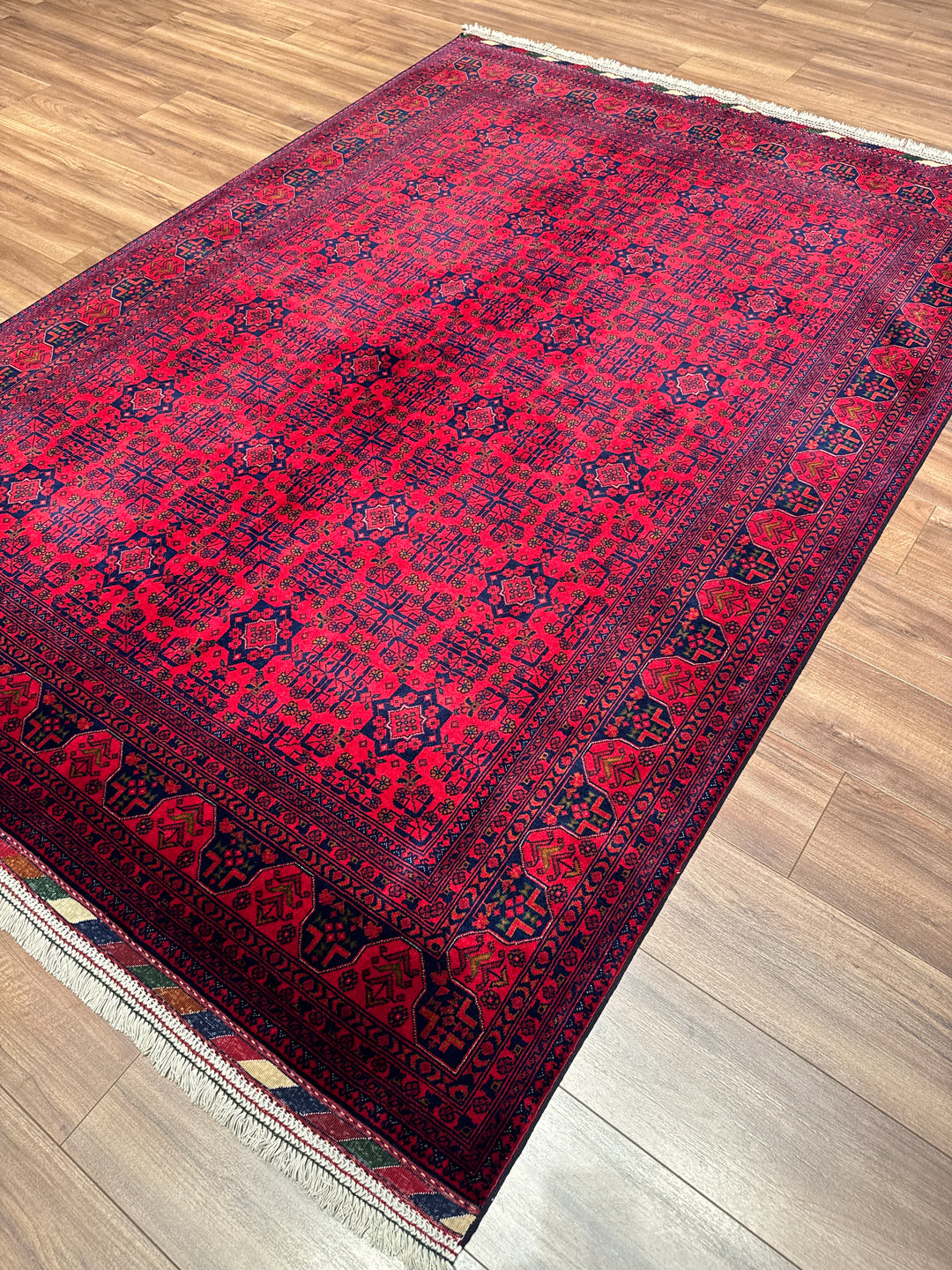 Afgan Halısı Bilcik Orijinal El Dokuması Kök Boya Yün 174x242 4.21 Metrekare - 6x8 ft