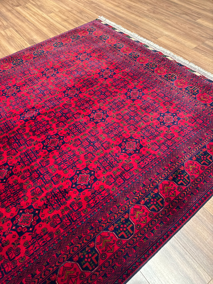 Afgan Halısı Bilcik Orijinal El Dokuması Kök Boya Yün 174x242 4.21 Metrekare - 6x8 ft