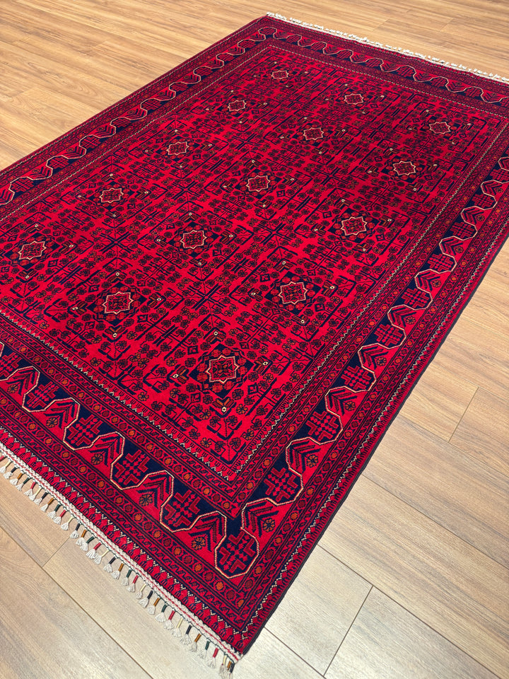 Afgan Halısı Hamyap Orijinal El Dokuması Kök Boya Yün 169x241 4.07 Metrekare - 5x7 ft