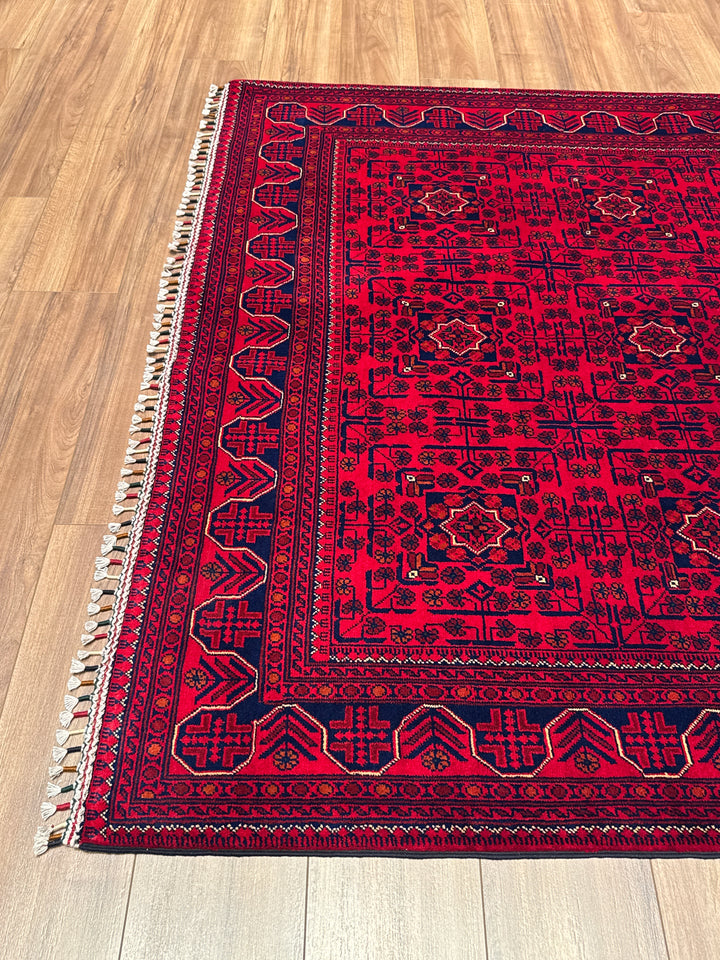 Afgan Halısı Hamyap Orijinal El Dokuması Kök Boya Yün 169x241 4.07 Metrekare - 5x7 ft