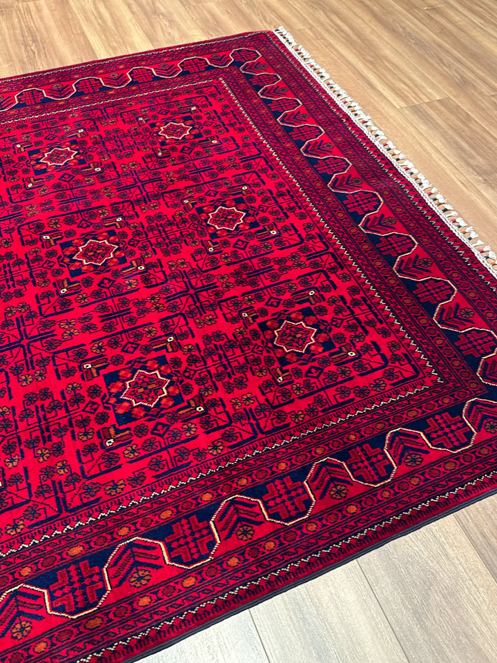 Afgan Halısı Hamyap Orijinal El Dokuması Kök Boya Yün 169x241 4.07 Metrekare - 5x7 ft