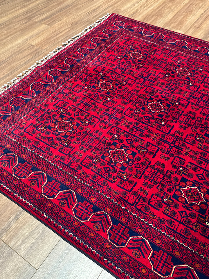 Afgan Halısı Hamyap Orijinal El Dokuması Kök Boya Yün 169x241 4.07 Metrekare - 5x7 ft