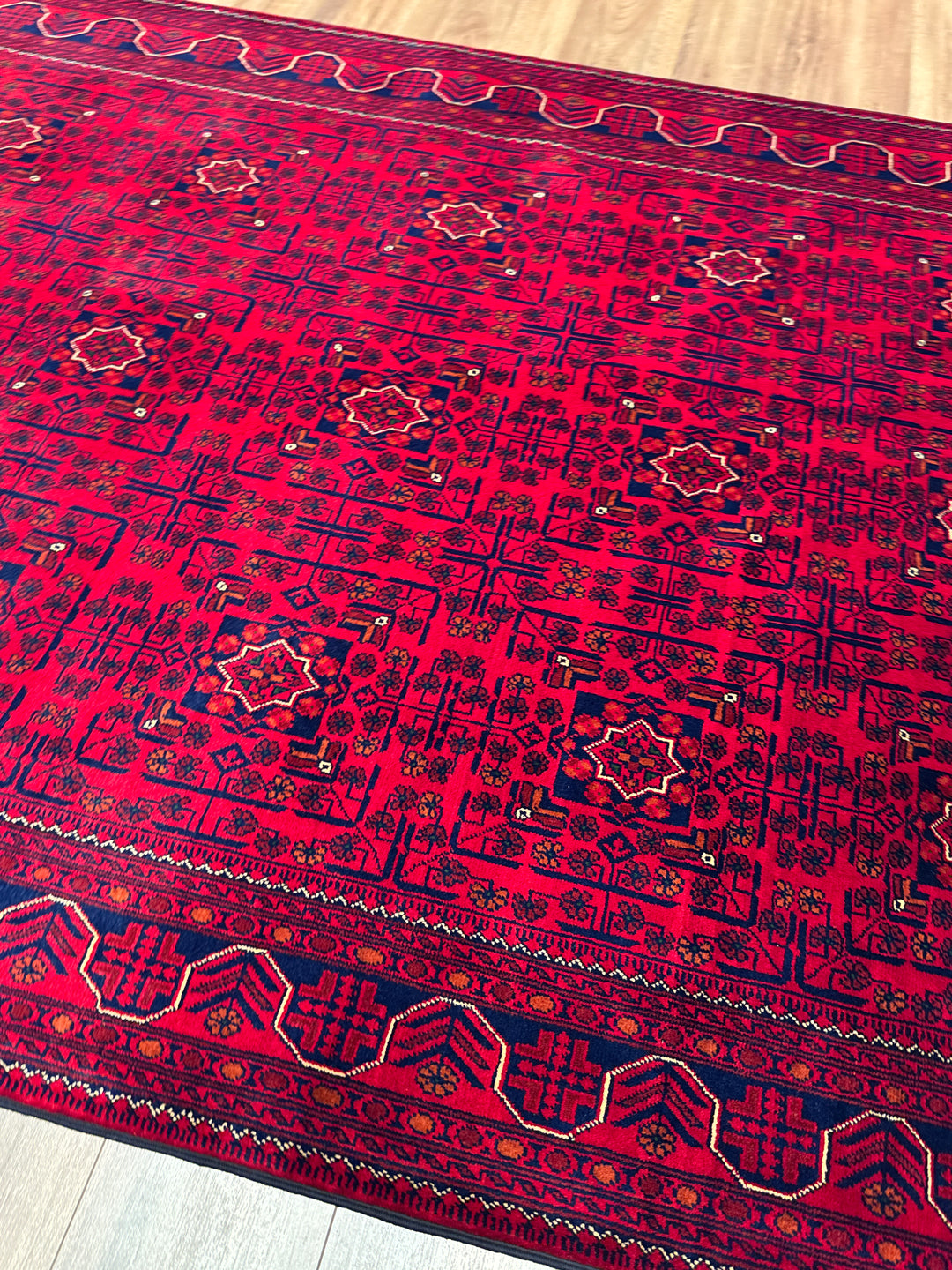Afgan Halısı Hamyap Orijinal El Dokuması Kök Boya Yün 169x241 4.07 Metrekare - 5x7 ft