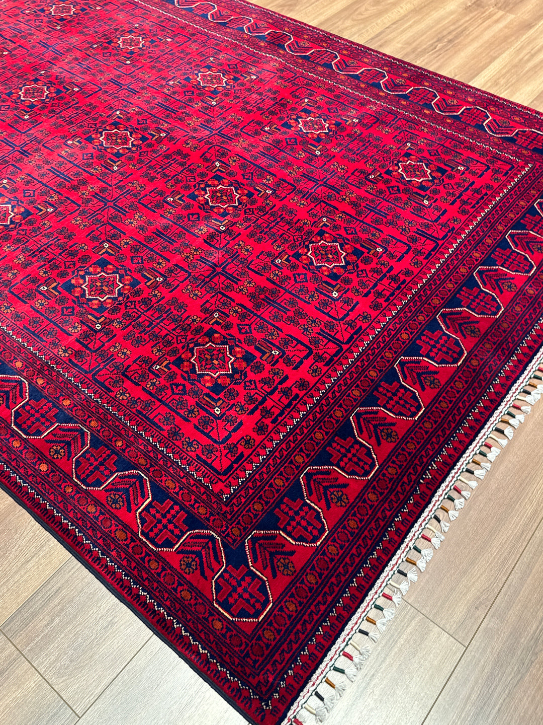 Afgan Halısı Hamyap Orijinal El Dokuması Kök Boya Yün 169x241 4.07 Metrekare - 5x7 ft