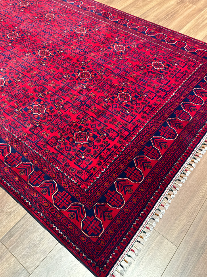 Afgan Halısı Hamyap Orijinal El Dokuması Kök Boya Yün 169x241 4.07 Metrekare - 5x7 ft