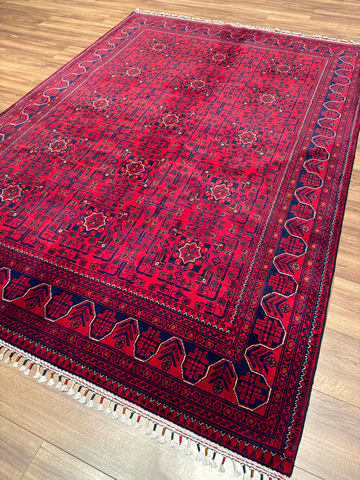 Afgan Halısı Hamyap Orijinal El Dokuması Kök Boya Yün 169x241 4.07 Metrekare - 5x7 ft