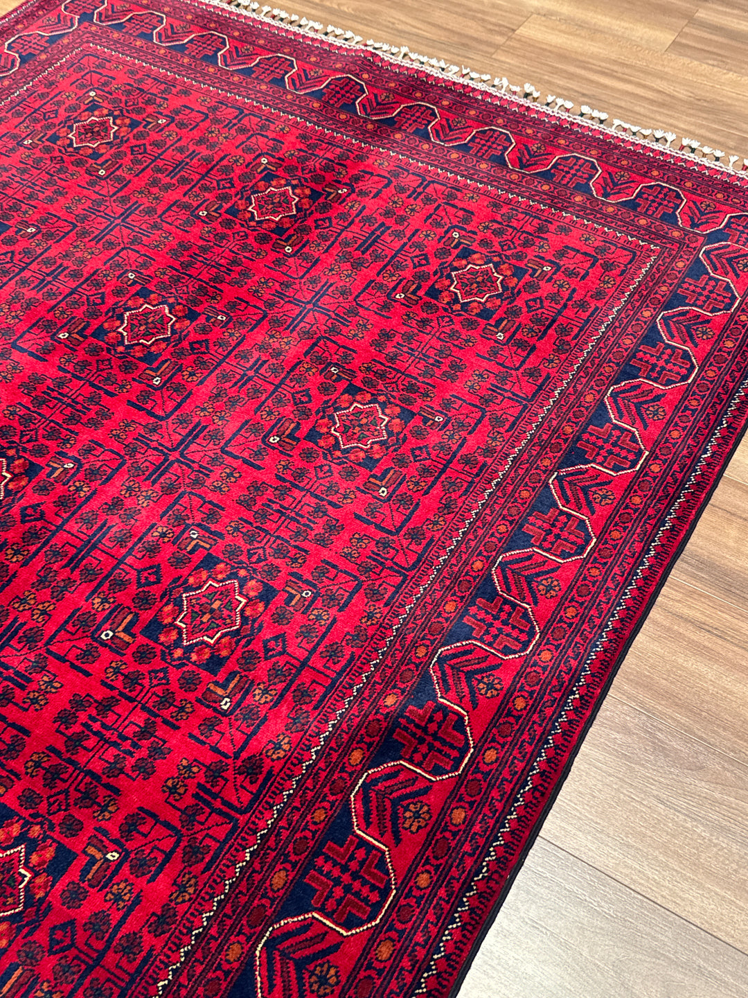 Afgan Halısı Hamyap Orijinal El Dokuması Kök Boya Yün 169x241 4.07 Metrekare - 5x7 ft